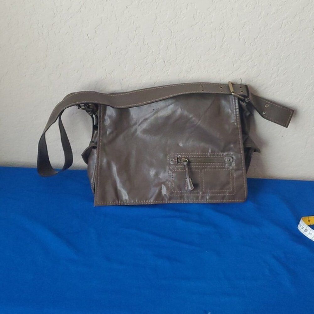 Vintage Nine West Faux Leather Crossbody Messenger Bag